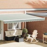 Berkfield Home Awning Valance for 4.5 m Frame Green & White 4.3x0.2 m