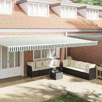 Berkfield Home Awning Valance for 6 m Frame Green & White 5.8 x 0.2 m