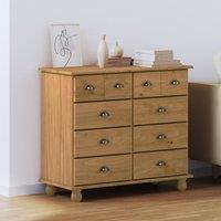 Berkfield Home Chest of Drawers 'ASKIM'Honey Brown 91x40x79 cm Solid Wood Pine | Size: 91 x 40 x 79 cm