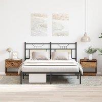Berkfield Home Bedside Cabinet 2 pcs Old Wood 45x34x45 cm Engineered Wood | Size: 45 x 34 x 45 cm