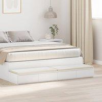 Berkfield Home Bed Drawers White 140x36, 5x16, 5 cm Engineered Wood
