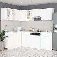 Berkfield Home 11 Piece Kitchen Cabinet Set Lyon White Engineered Wood