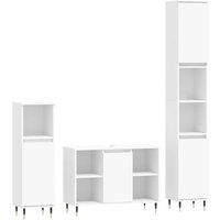 Berkfield Home 3 Piece Bathroom Furniture Set White Engineered Wood