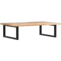 Berkfield Home Basin Shelf Wall Mounted Steel & Solid Wood Acacia in Brown