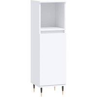 Berkfield Home Bathroom Cabinet White 30x30x100 cm Engineered Wood | Size: 30 x 30 x 100 cm