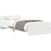 Berkfield Home Bed Frame White 100x200 cm Engineered Wood