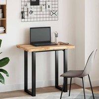 Berkfield Home Desk Top Untreated 100x50x4 cm Solid Wood Acacia in Brown | Size: 100 x 50 x 4 cm