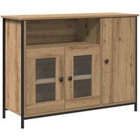 Berkfield Home Sideboard Artisan Oak 100x35x75 cm Engineered Wood in Brown | Size: 100 x 35 x 75 cm