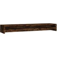 Berkfield Home Monitor Stand Smoked Oak 100x24x13 cm Engineered Wood in Brown | Size: 100 x 24 x 13 cm