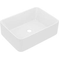 Berkfield Home Luxury Wash Basin Matt White 41x30x12 cm Ceramic | Size: 41 x 30 x 12 cm
