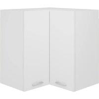 Berkfield Home Hanging Corner Cabinet White 57x57x60 cm Engineered Wood | Size: 57 x 57 x 60 cm
