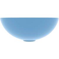 Berkfield Home Sleek Bathroom Sink Ceramic Light Blue Round