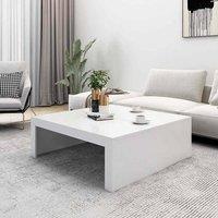 Berkfield Home Modern Coffee Table White 100x100x35 cm Engineered Wood | Size: 100 x 100 x 35 cm