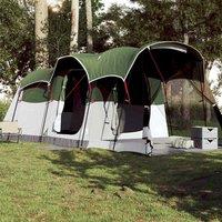 Berkfield Home Modern Family Tent Tunnel 8-Person Green Waterproof