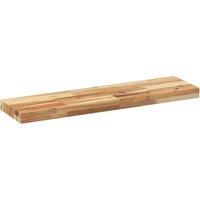 Berkfield Home Compact Floating Shelves 2 pcs 80x20x4 cm Oil Finished Solid Wood in Brown | Size: 80 x 20 x 4 cm