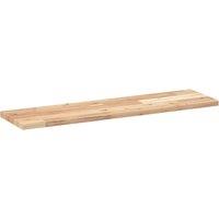 Berkfield Home Compact Floating Shelves 4 pcs 100x20x2 cm Untreated Solid Wood Acacia in Brown | Size: 100 x 20 x 2 cm