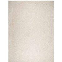 Berkfield Home Rug ZIZUR Cream 240x340 cm Jute Look Indoor & Outdoor | Size: Medium