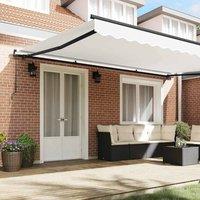 Berkfield Home Manual Retractable Awning White 500x300 cm