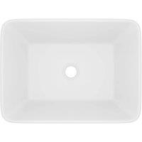 Berkfield Home Luxury Wash Basin Matt White 41x30x12 cm Ceramic | Size: 41 x 30 x 12 cm