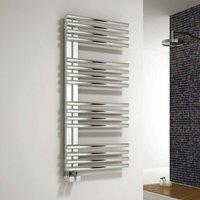 Bathroom Kingdom Adora Stainless Steel Designer Heated Towel Rail 1106x500 in Silver