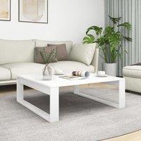 Berkfield Home Coffee Table White 100x100x35 cm Engineered Wood | Size: 100 x 100 x 35 cm