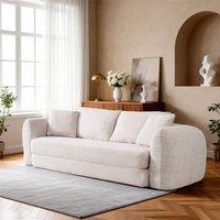 MIMO Indoor PullOut Loveseat Sofa Bed with Lamb Fleece Fabric, 30D Foam in Beige | Size: 1 Pack