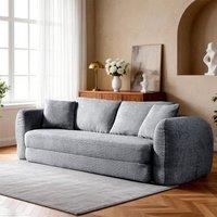 MIMO Indoor PullOut Loveseat Sofa Bed with Lamb Fleece Fabric, 30D Foam in Grey | Size: 1 Pack