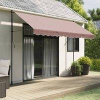 Berkfield Home Replacement Fabric for Awning Valance Brown Stripe 3.5 m