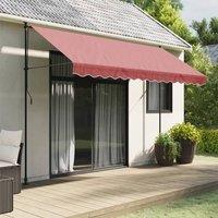 Berkfield Home Replacement Fabric for Awning Valance Burgundy Stripe 3.5 m in Red