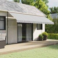 Berkfield Home Replacement Fabric for Awning Valance Anthracite & White Stripe 5 m in Black