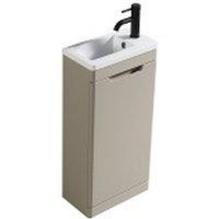 Bathroom Kingdom Acerra Soft Coffee Cloakroom Vanity Basin 400mm in Taupe