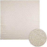 Berkfield Home Rug ZIZUR Cream 240x240 cm Jute Look Indoor & Outdoor | Size: Medium