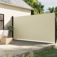 Berkfield Home Retractable Side Awning Cream 220x600 cm