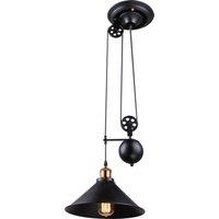 Netlighting Lenius Dome Pendant Ceiling Light Copper Colored 1x E27 in Black