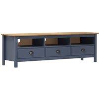 Berkfield Home TV Cabinet Hill Grey 158x40x47 cm Solid Pine Wood | Size: 158 x 40 x 47 cm