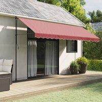 Berkfield Home Replacement Fabric for Awning Valance Burgundy Stripe 4.5 m in Red