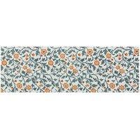 The Rug Shop UK Beige Modern Floral Easy to Clean Mat | Size: 50 cm x 150 cm