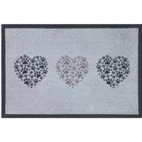 The Rug Shop UK Grey Modern Abstract Graphic Easy to Clean Mat | Size: 50 cm x 150 cm