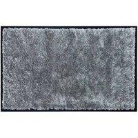The Rug Shop UK Grey Silver Modern Plain WashaMat | Size: 90 cm x 60 cm