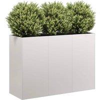 Berkfield Home Planter 120x40x80 cm Stainless Steel in Silver | Size: 120 x 40 x 80 cm
