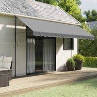 Berkfield Home Replacement Fabric for Awning Valance Anthracite Stripe 4.5 m in Black