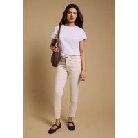 Dorothy Perkins Women's Petite Comfort Stretch Skinny Jeans in Ecru | Size: 8