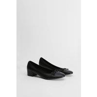 Good For the Sole Women's Barrie Faux Leather Low Heel Ballet Pumps in Black | Size: 5