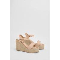 Faith Women's : Remie Open Toe High Espadrille Wedge Sandals in Pink | Size: 5