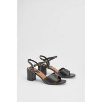 Dorothy Perkins Women's Good For The Sole: Keely Block Heel Faux Leather Ankle Strap Sandals in Black | Size: 3
