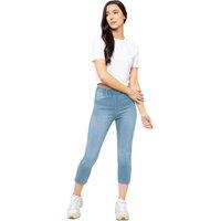 Enzo Women's Skinny Fit Cropped Jeans in Light Blue | Size: 16R