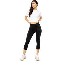 Enzo Women's Skinny Fit Cropped Jeans in Black | Size: 14R