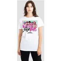 Netflix Women's Kpop Demon Hunters Saja Boys Photo Frame T-Shirt, White | Size: 2XL