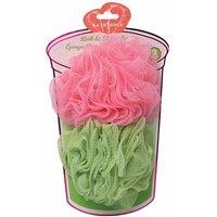Danielle Creations Women's Strawberry Matcha Shower Pouf Sponges (2 Pack)