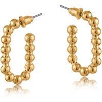 BIG METAL LONDON Women's LAYLA DOTTED OVAL SHAPE EARRINGS in Gold | Size: 2 cm